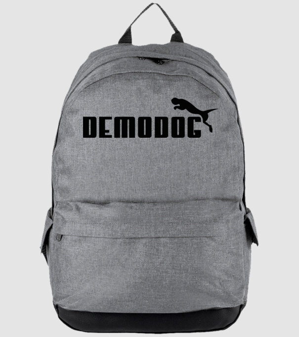 demodog logo black model gri pe tricou