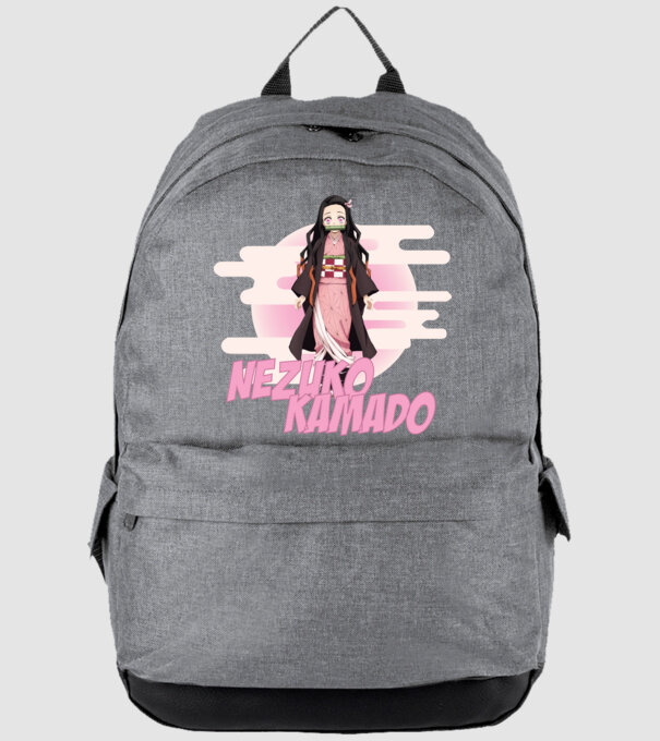 Demon Slayer Nezuko model gri pe tricou