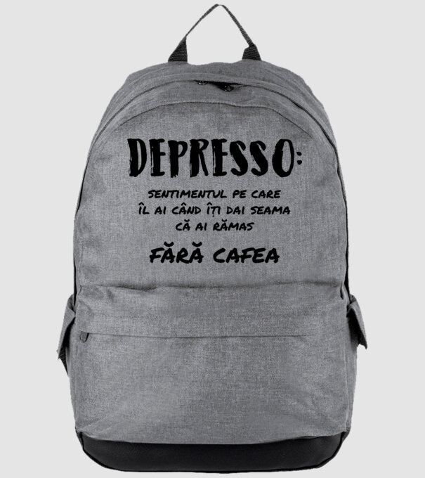 depresie: sentimentul pe care îl ai când îți dai seama că ai rămas fără cafea model gri pe tricou
