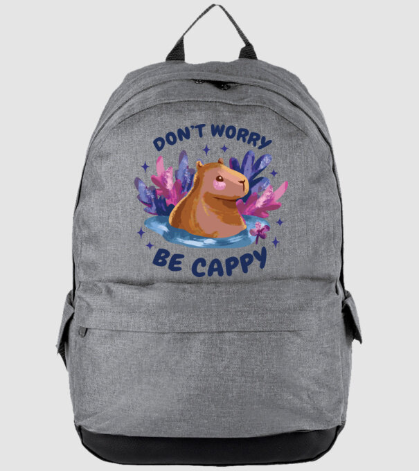 Don't worry be Cappy - capibară model gri pe tricou