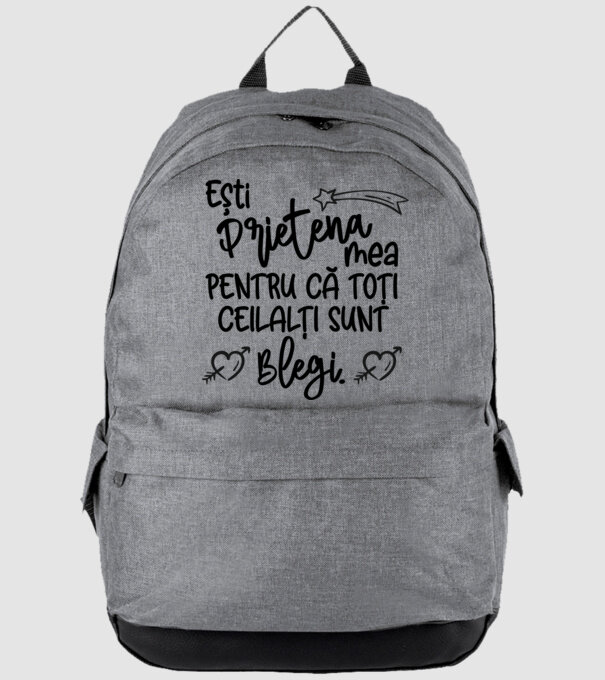 Ești prietena mea, pentru că toți ceilalți sunt blegi model gri pe tricou