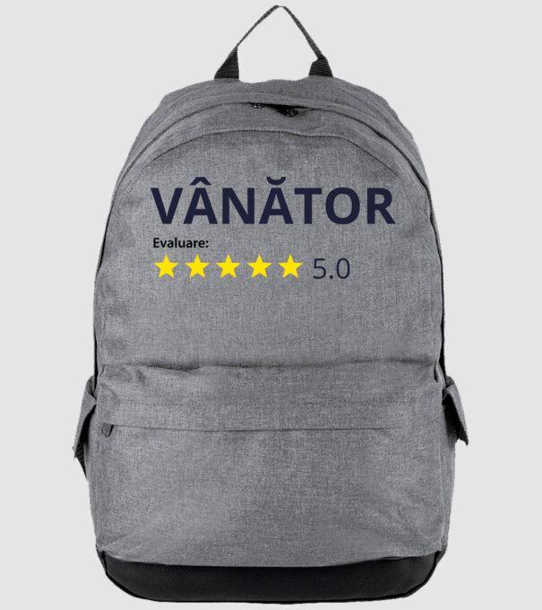 evaluare: vânător de 5 stele model gri pe tricou