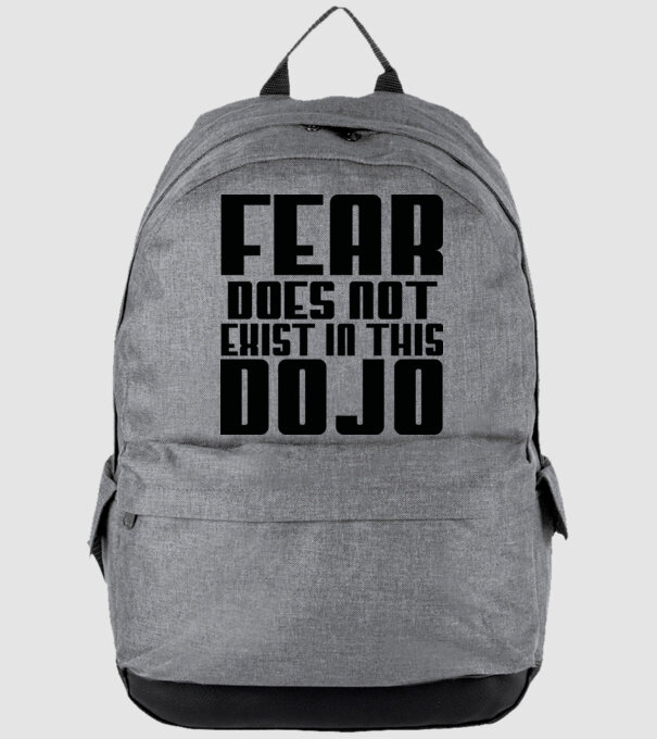 fear doesnt exist in this dojo model gri pe tricou