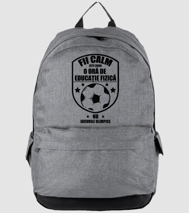 Fii calm, este doar o oră de educație fizică model gri pe tricou
