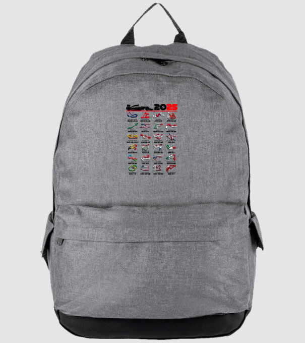 F1 calendar 2025 Alb model gri pe tricou