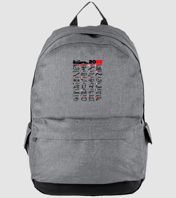 F1 calendar 2025 model gri pe tricou