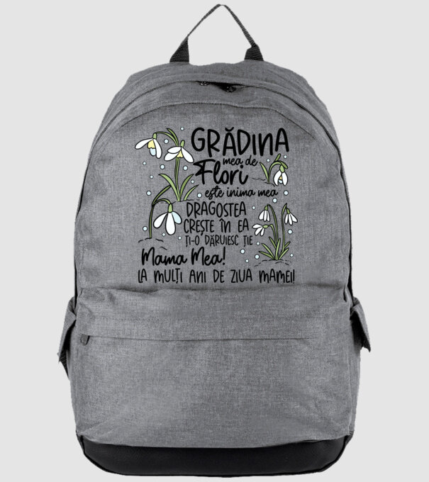 Grădina mea de flori model gri pe tricou