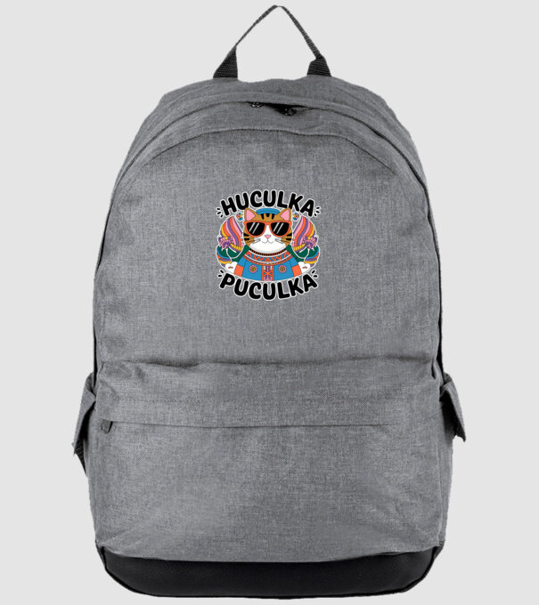 Huculka Puculka pisică 3 model gri pe tricou