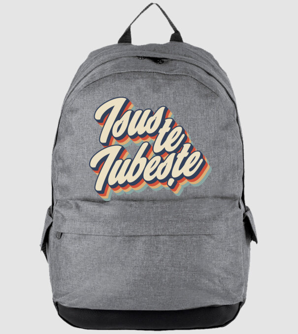 Isus te iubește model gri pe tricou