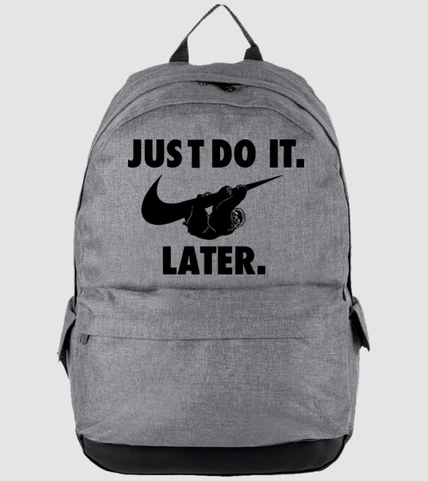 Just do it later model gri pe tricou