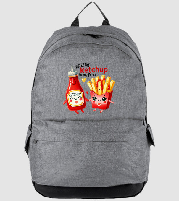 Ketchup to my Fries model gri pe tricou