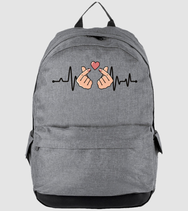 Kpop heartbeaT model gri pe tricou