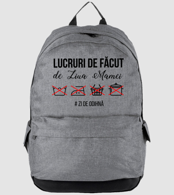 Lucruri de făcut de Ziua Mamei - # zi de odihnă model gri pe tricou