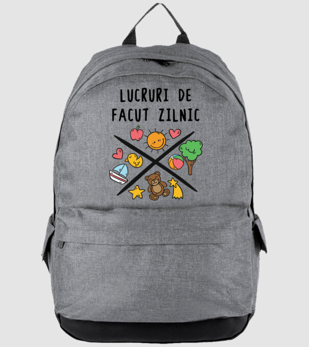Lucruri de făcut zilnic model gri pe tricou