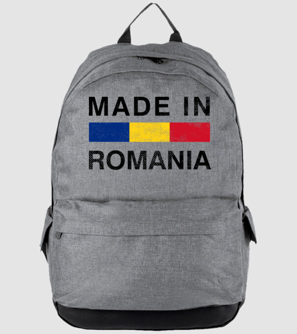 made in romania model gri pe tricou