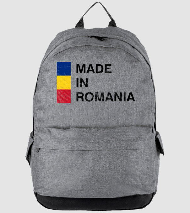 made in romania model gri pe tricou