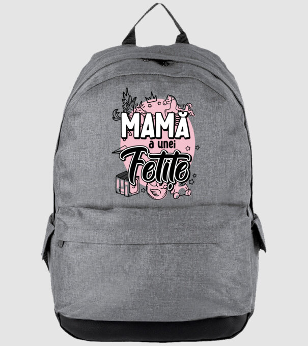 Mamă a unei fetițe model gri pe tricou
