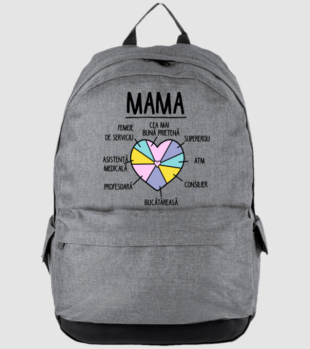 Mama cea mai bună prietenă, supererou model gri pe tricou