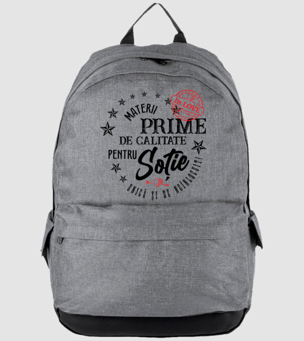 Materii prime de calitate pentru soție model gri pe tricou