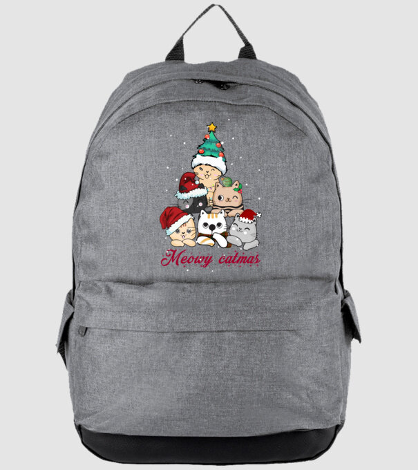 Meowy catmas model gri pe tricou