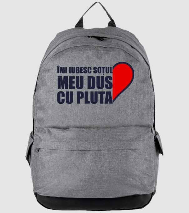 Îmi iubesc soțul meu dus cu pluta model gri pe tricou