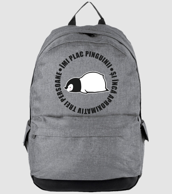 Îmi plac pinguinii - și încă aproximativ trei persoane model gri pe tricou
