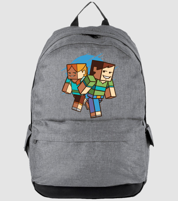 Minecraft model gri pe tricou