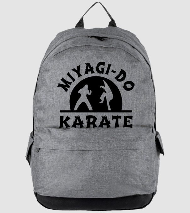 Miyagi-do karate black model gri pe tricou