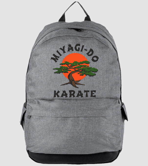 Miyagi-do karate cobra kai model gri pe tricou