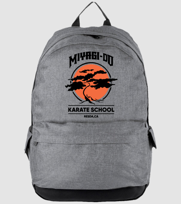 Miyagi-do karate school model gri pe tricou