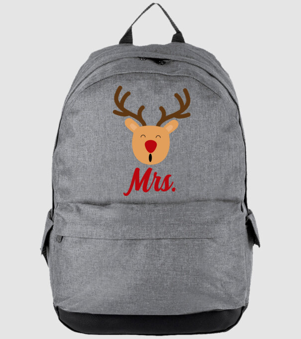 Mrs Reindeer christmas couple model gri pe tricou