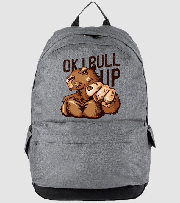 Muscular Capybara - capibară model gri pe tricou