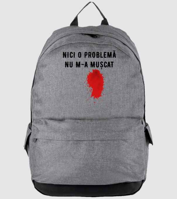 Nici o problemă, nu m-a mușcat model gri pe tricou