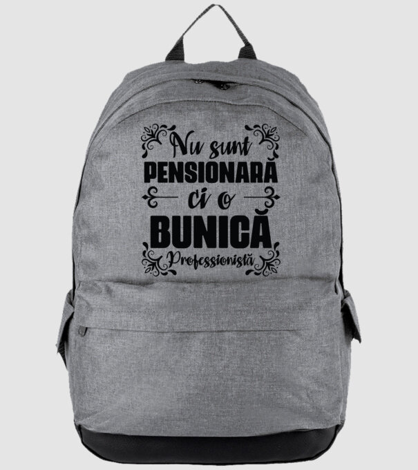 Nu sunt pensionară, ci o bunică profesionistă model gri pe tricou