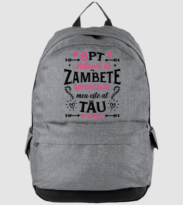 Opt miliarde de zâmbete model gri pe tricou