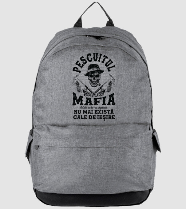 Pescuitul este ca mafia, odată ce te-ai implicat, nu mai există cale de ieșire model gri pe tricou