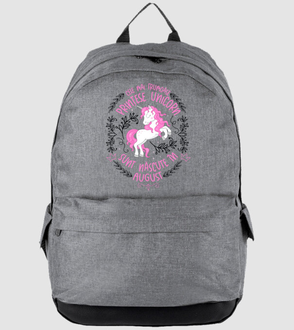Cele mai frumoase prințese unicorn sunt născute în August model gri pe tricou
