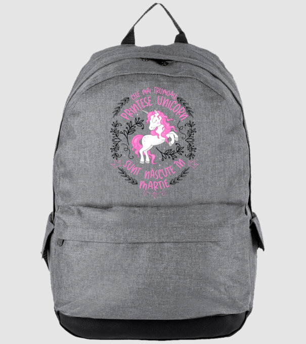 Cele mai frumoase prințese unicorn sunt născute în Martie model gri pe tricou