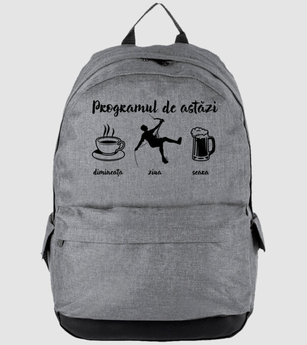 programul de astăzi: dimineața, ziua, seara model gri pe tricou