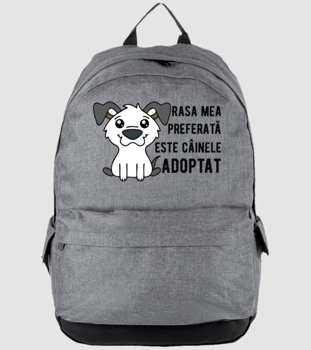 Rasa mea preferată este câinele adoptat model gri pe tricou