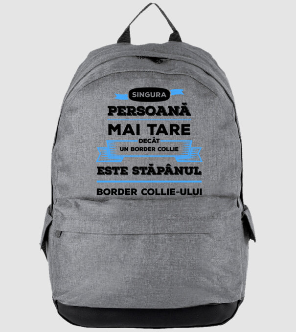 singura persoană mai tare decât un Border Collie este stăpânul Border Collie-ului model gri pe tricou