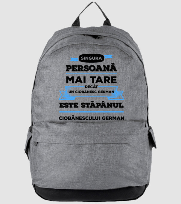 singura persoană mai tare decât un ciobănesc german este stăpânul ciobănescului german model gri pe tricou
