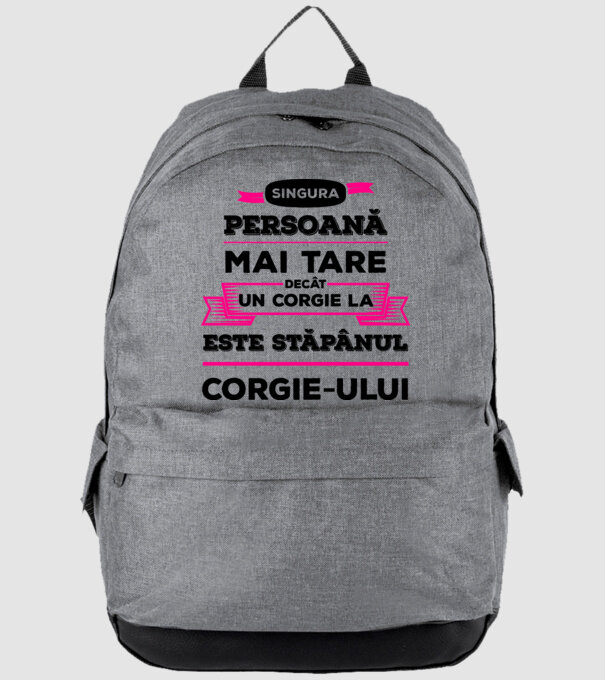 singura persoană mai tare decât un Corgie la este stăpânul Corgie-ului model gri pe tricou