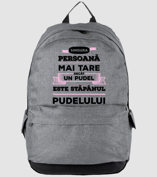 singura persoană mai tare decât un pudel este stăpânul pudelului model gri pe tricou