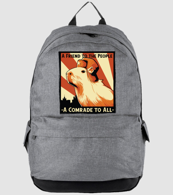 Soviet Capybara model gri pe tricou