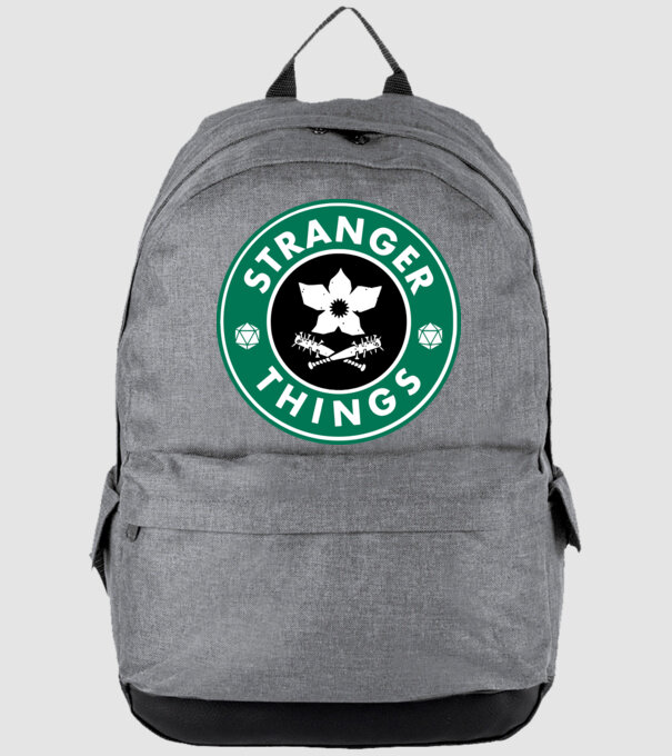 stranger things starbucks model gri pe tricou