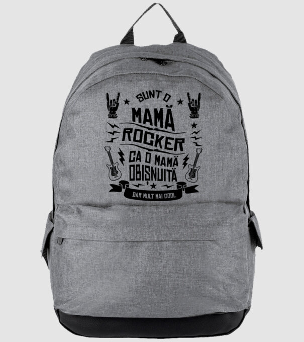 Sunt o mamă rocker, ca o mamă obișnuită, dar mult mai cool model gri pe tricou