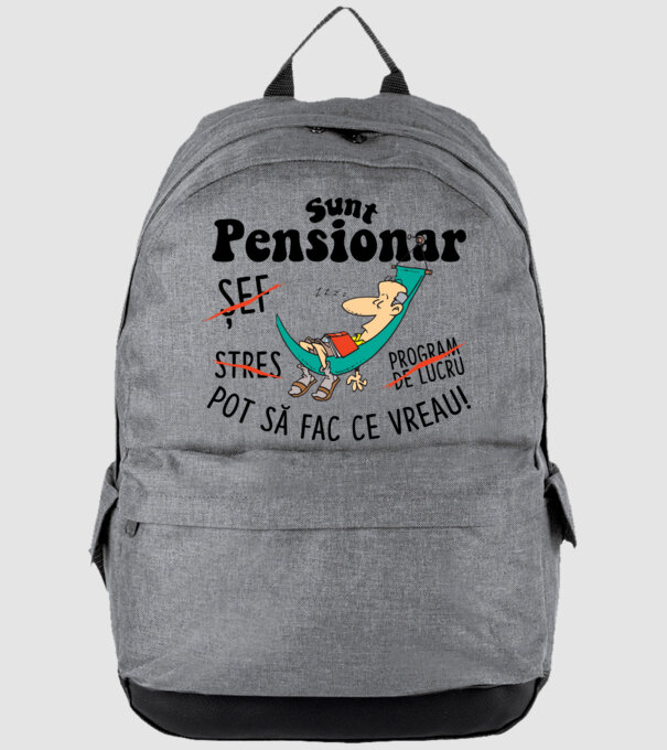 Sunt pensionar - pot să fac ce vreau! stres, program de lucru, șef model gri pe tricou