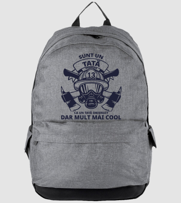 Sunt un tată pompier, ca un tată obișnuit, dar mult mai cool model gri pe tricou