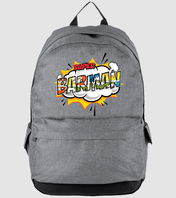 Super Barman model gri pe tricou